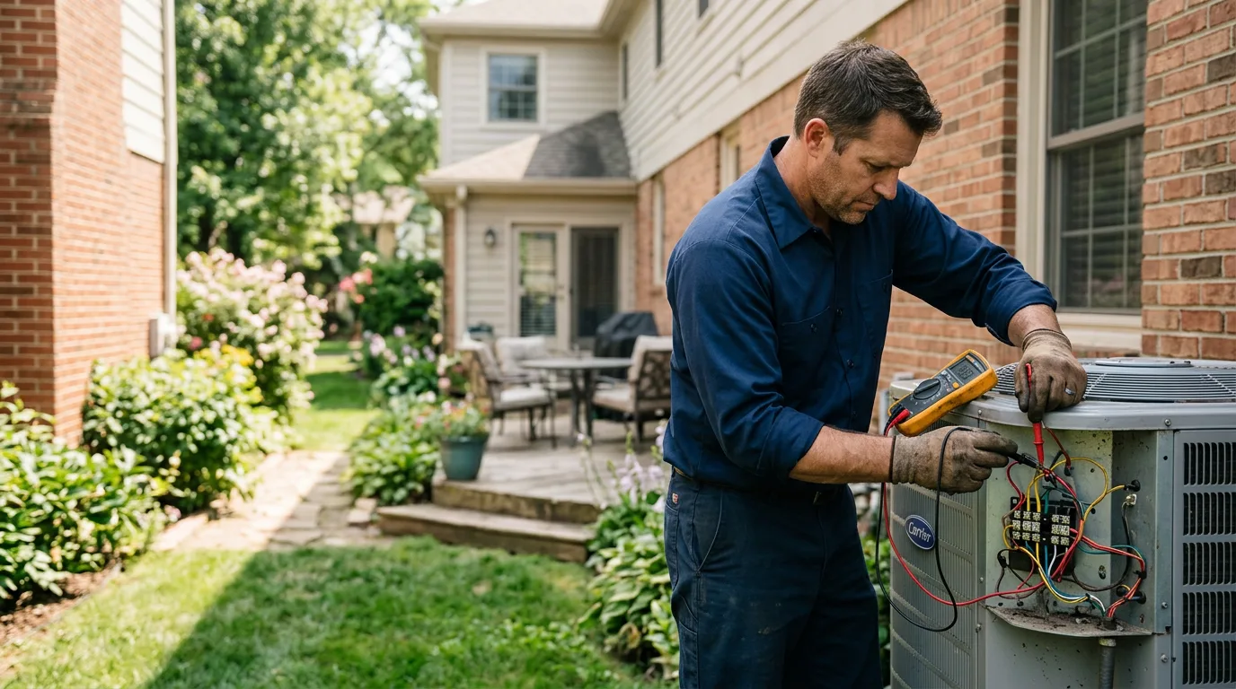 HVAC technician working near Clam Lake, WI